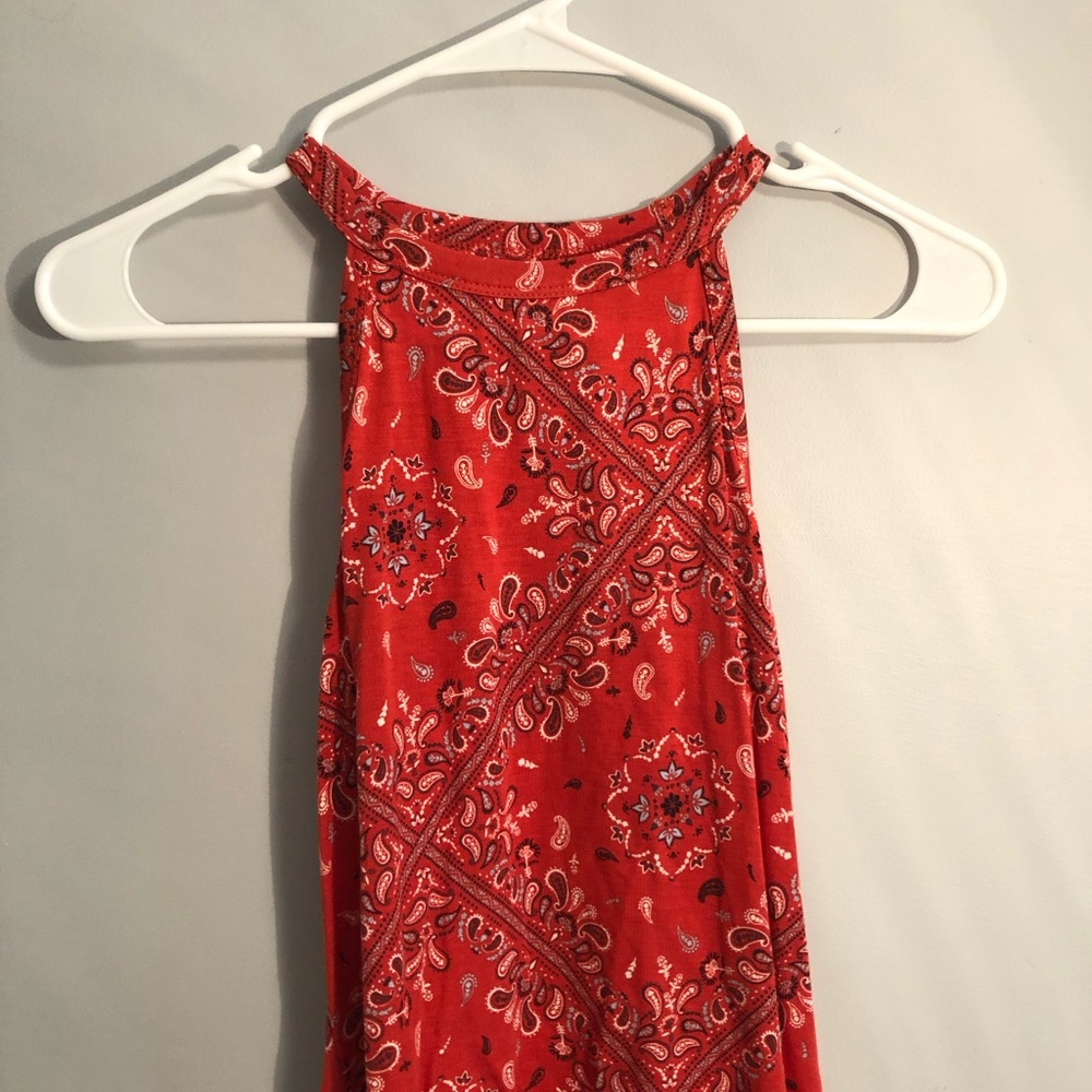 Halter red tank top